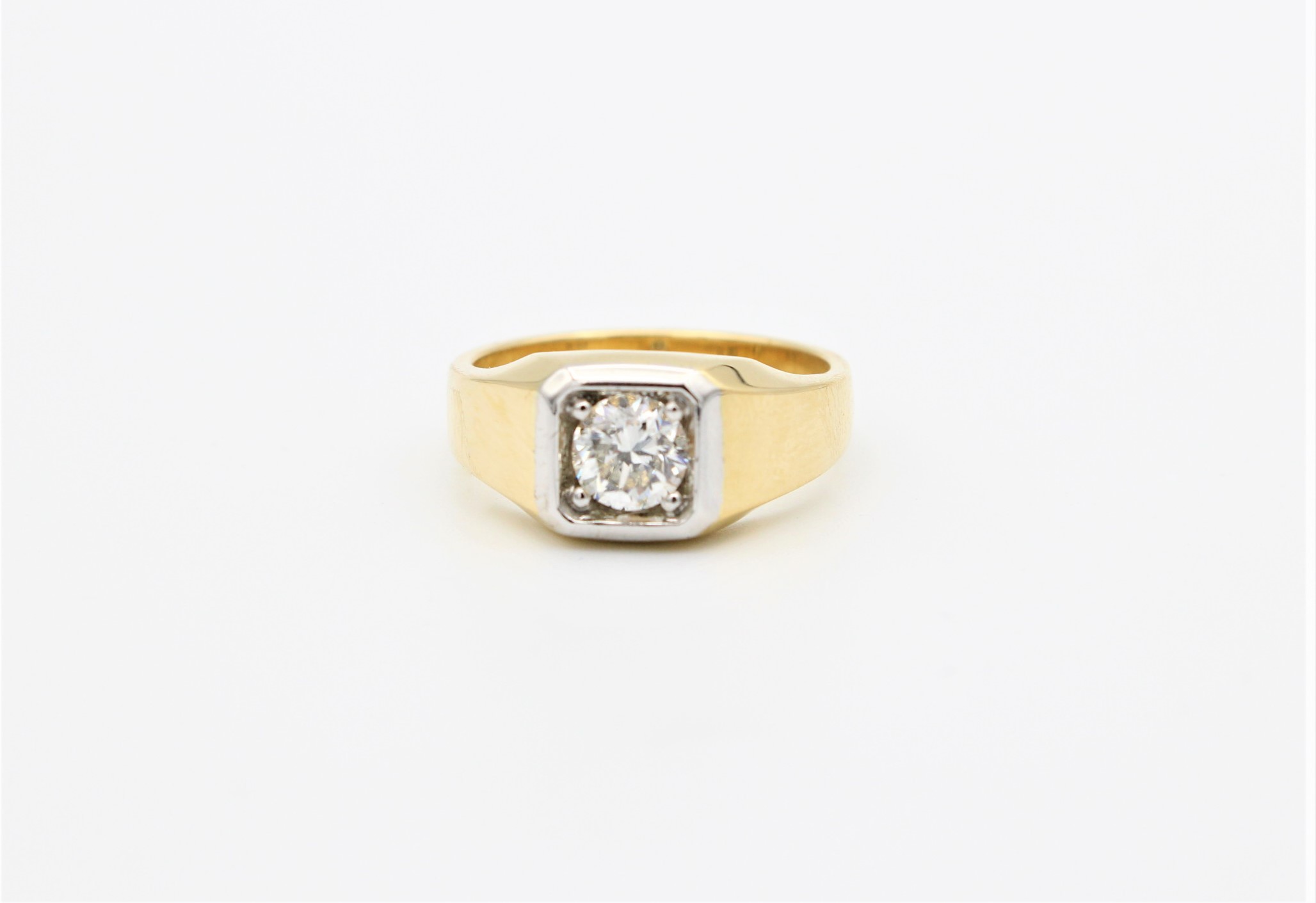 pakket gloeilamp Beenmerg Heren ring 1x 0.77ct - Webshop